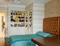 Текстильный декор для кровати. Проект архитектора Александра Черникова, детская сына, квартира в Москвеfdhgxjhfjg