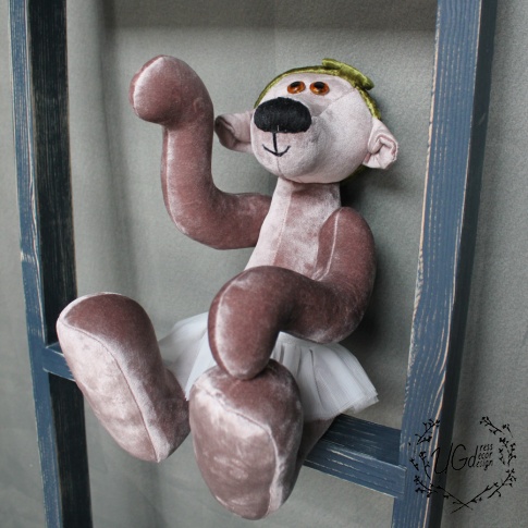 Медведица Жизель, бежево-розовый, фото 3