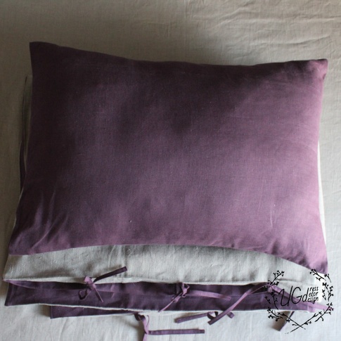 Постельное белье linen dream, фиолетовый с бежевым, фото 3
