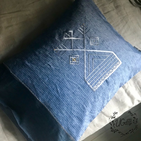 Наволочка Берегиня, постельная, голубой с синим      , фото 1