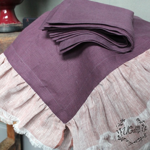 Салфетка сервировочная  linen dream,фиолетово-бордовый, фото 3